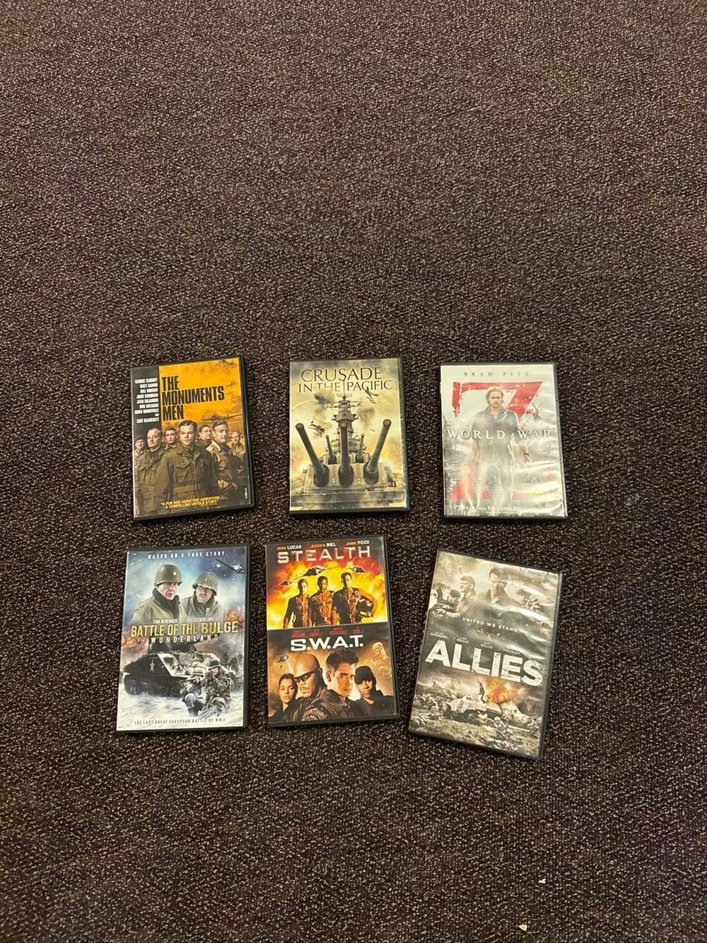 Lot of 6 War & Action Movies DVDs